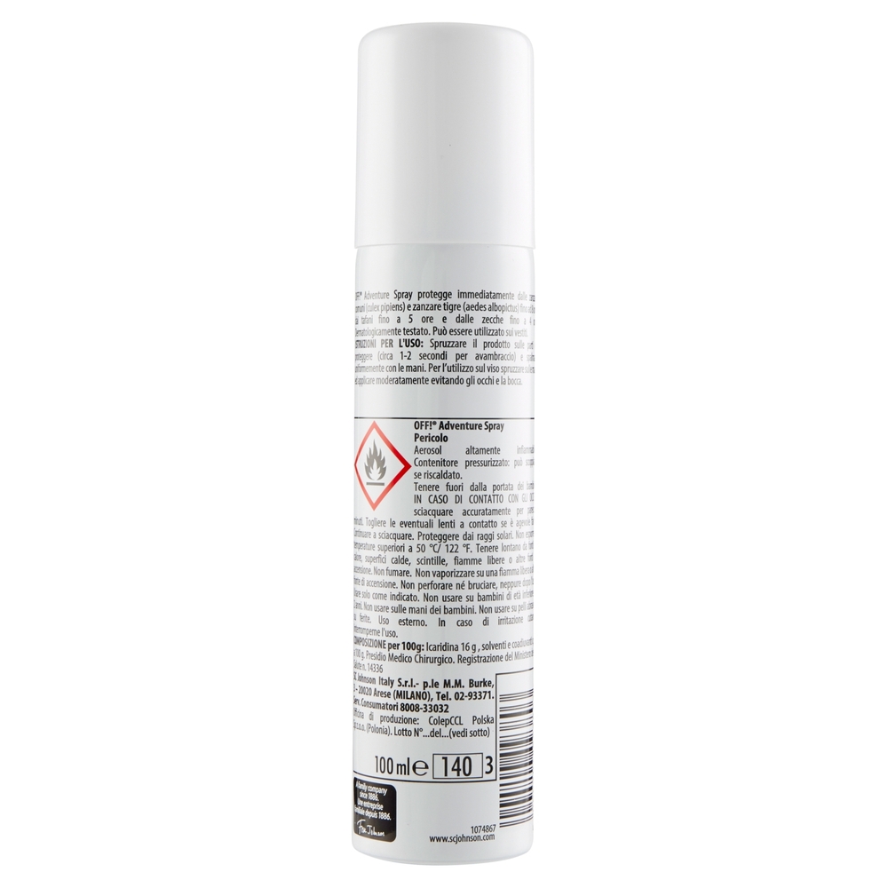 Off! Adventure Insetto Repellente Spray 100 ml